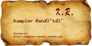 Kampler Renátó névjegykártya